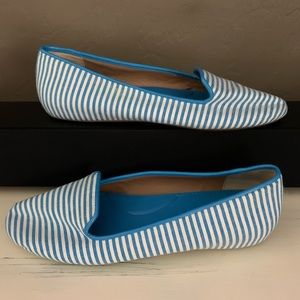 Talbots Striped Canvas Slip-On Loafers